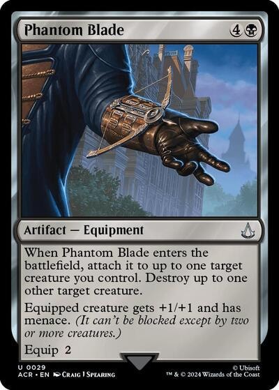 Phantom Blade (ACR) #29 Uncommon (Lightly Played) Universes Beyond: Assassin's Creed Magic: The Gathering: 2024