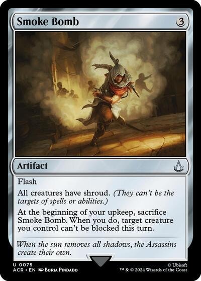 Smoke Bomb (ACR) #75 Uncommon (Lightly Played) Universes Beyond: Assassin's Creed Magic: The Gathering: 2024