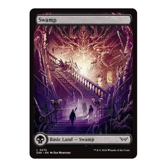 Swamp (0274) - Full Art (DSK) #274 Land (Lightly Played) Duskmourn: House of Horror Magic: The Gathering: 2024