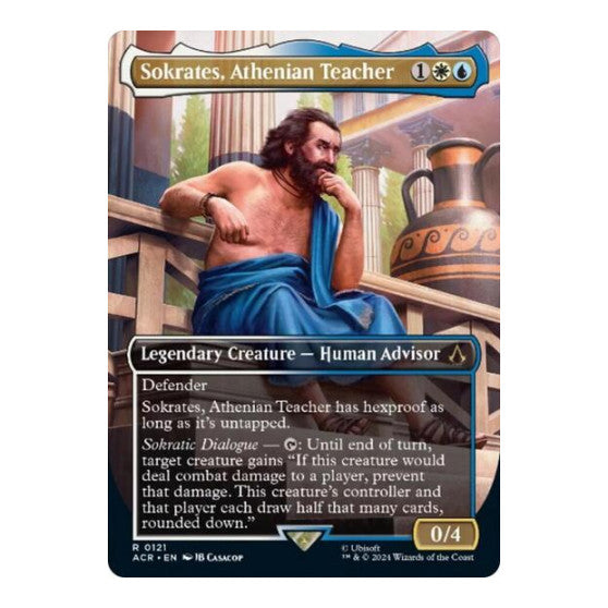 Sokrates Athenian Teacher Borderless (ACR) #121 Rare (Near Mint) Universes Beyond: Assassin's Creed Magic: The Gathering: 2024