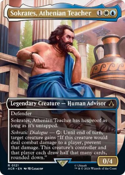 Sokrates Athenian Teacher Borderless (ACR) #121 Rare (Near Mint) Universes Beyond: Assassin's Creed Magic: The Gathering: 2024