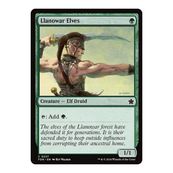 Llanowar Elves (FDN) #227 Common (Lightly Played) Foundations Magic: The Gathering: 2024
