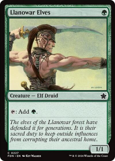 Llanowar Elves (FDN) #227 Common (Lightly Played) Foundations Magic: 2024
