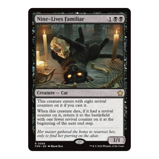 Nine Lives Familiar (FDN) #66 Rare (Near Mint) Foundations Magic: The Gathering: 2024
