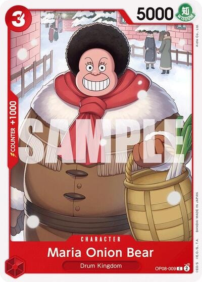 Maria Onion Bear (OP08) #OP08-009 Common (Near Mint) Two Legends One Piece Card Game: 2024
