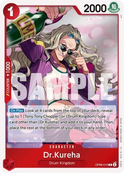 Dr.Kureha (OP08) #OP08-015 Rare (Foil Lightly Played) Two Legends One Piece Card Game: 2024