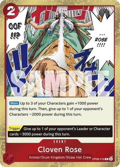 Cloven Rose (OP08) #OP08-018 Rare (Foil Lightly Played) Two Legends One Piece Card Game: 2024