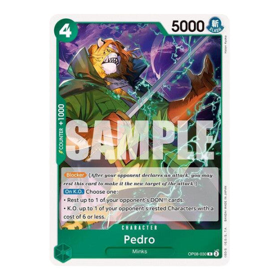 Pedro (OP08) #OP08-030 Rare (Foil Near Mint) Two Legends One Piece Card Game: 2024