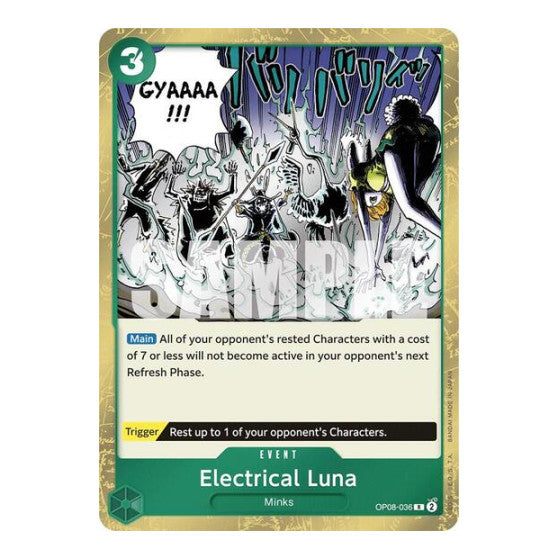 Electrical Luna (OP08) #OP08-036 Rare (Foil Near Mint) Two Legends One Piece Card Game: 2024