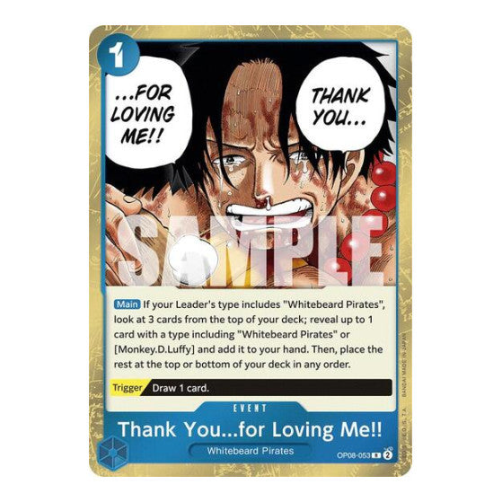 Thank You...for Loving Me!! (OP08) #OP08-053 Rare Two Legends One Piece Card Game: 2024
