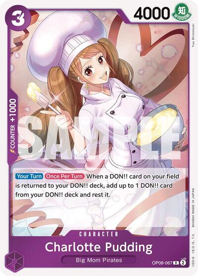 Charlotte Pudding 067 (OP08) #OP08-067 Rare (Foil Near Mint) Two Legends One Piece Card Game: 2024