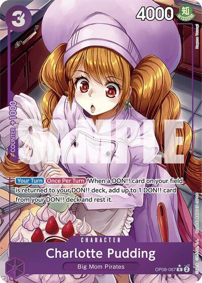 Charlotte Pudding 067 Parallel (OP08) #OP08-067 Rare (Foil Near Mint) Two Legends One Piece Card Game: 2024