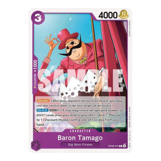 Baron Tamago (OP08) #OP08-070 Common (Near Mint) Two Legends One Piece Card Game: 2024