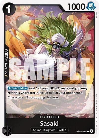 Sasaki (OP08) #OP08-082 Rare Two Legends One Piece Card Game: 2024