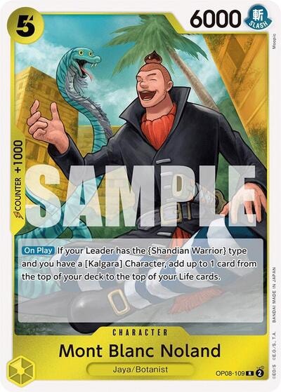 Mont Blanc Noland (OP08) #OP08-109 Rare (Foil Lightly Played) Two Legends One Piece Card Game: 2024