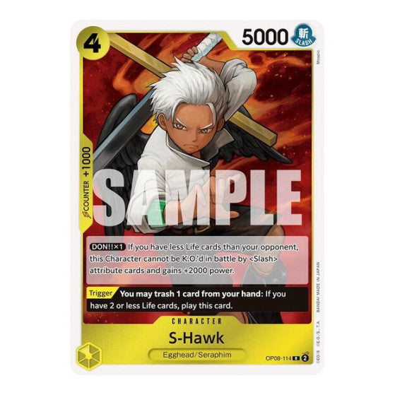 S-Hawk (OP08) #OP08-114 Rare (Foil Near Mint) Two Legends One Piece Card Game: 2024