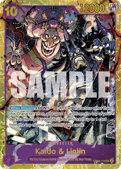 Kaido and Linlin (OP08) #OP08-119 SEC (Foil Near Mint) Two Legends One Piece Card Game: 2024