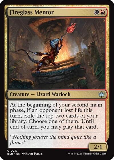 Fireglass Mentor (BLB) #213 Uncommon (Lightly Played) Bloomburrow Magic: The Gathering: 2024