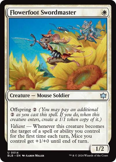 Flowerfoot Swordmaster (BLB) #14 Uncommon (Lightly Played) Bloomburrow Magic: The Gathering: 2024