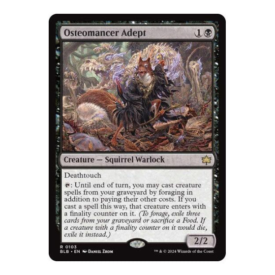 Osteomancer Adept (BLB) #103 Rare (Lightly Played) Bloomburrow Magic: The Gathering: 2024