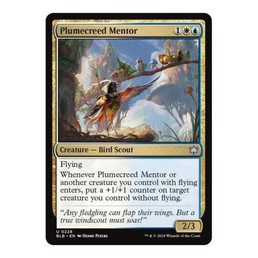 Plumecreed Mentor (BLB) #228 Uncommon (Lightly Played) Bloomburrow Magic: The Gathering: 2024