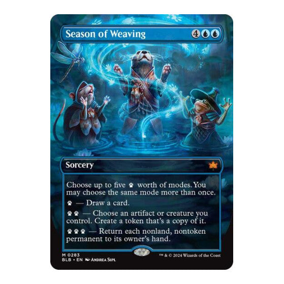 Season of Weaving Borderless (BLB) #283 Mythic Rare (Lightly Played) Bloomburrow Magic: The Gathering: 2024