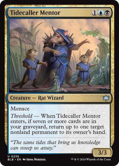 Tidecaller Mentor (BLB) #236 Uncommon (Lightly Played) Bloomburrow Magic: The Gathering: 2024