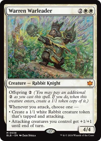 Warren Warleader (BLB) #38 Mythic Rare (Foil Near Mint) Bloomburrow Magic: The Gathering: 2024