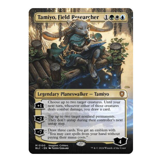 Tamiyo, Field Researcher (Borderless) (BLC) #100 Mythic Rare (Lightly Played) Commander: Bloomburrow Magic: The Gathering: 2024