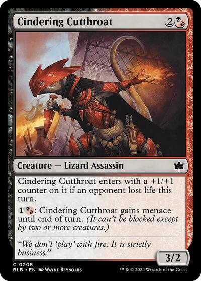 Cindering Cutthroat (BLB) #208 Common (Lightly Played) Bloomburrow Magic: The Gathering: 2024