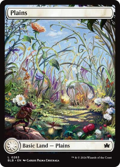 Plains 0263 (BLB) #263 Land (Lightly Played) Bloomburrow Magic: The Gathering: 2024