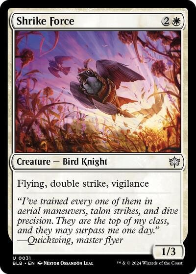 Shrike Force (BLB) #31 Uncommon (Lightly Played) Bloomburrow Magic: The Gathering: 2024