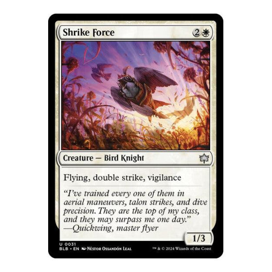 Shrike Force (BLB) #31 Uncommon (Lightly Played) Bloomburrow Magic: The Gathering: 2024