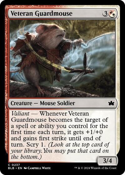 Veteran Guardmouse (BLB) #237 Common (Lightly Played) Bloomburrow Magic: The Gathering: 2024