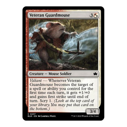 Veteran Guardmouse (BLB) #237 Common (Lightly Played) Bloomburrow Magic: The Gathering: 2024