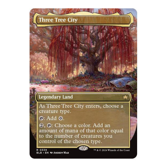 Three Tree City Borderless 0339 (BLB) #339 Rare (Near Mint) Bloomburrow Magic: The Gathering: 2024