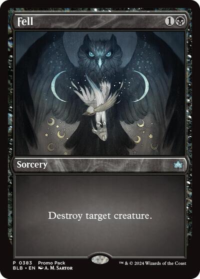 Fell (PPBLB) #383 P (Lightly Played) Promo Pack: Bloomburrow Magic: The Gathering: 2024