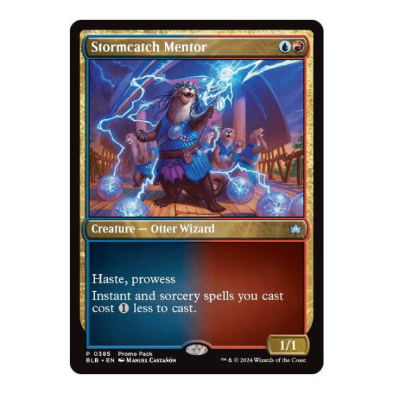 Stormcatch Mentor (PPBLB) #385 Promo (Lightly Played) Promo Pack: Bloomburrow Magic: The Gathering: 2024