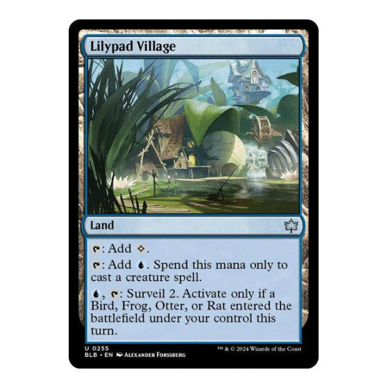 Lilypad Village (BLB) #255 Uncommon (Lightly Played) Bloomburrow Magic: The Gathering: 2024