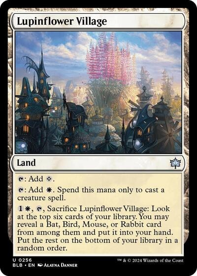 Lupinflower Village (BLB) #256 Uncommon (Lightly Played) Bloomburrow Magic: The Gathering: 2024
