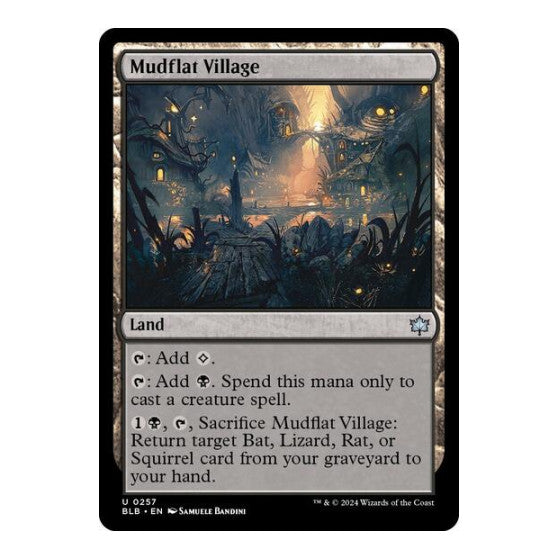 Mudflat Village (BLB) #257 Uncommon (Lightly Played) Bloomburrow Magic: The Gathering: 2024