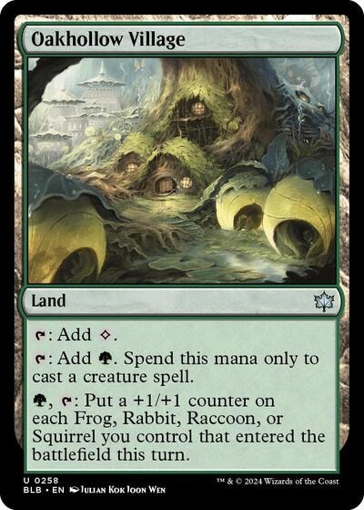 Oakhollow Village (BLB) #258 Uncommon (Lightly Played) Bloomburrow Magic: The Gathering: 2024
