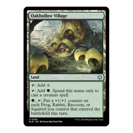 Oakhollow Village (BLB) #258 Uncommon (Lightly Played) Bloomburrow Magic: The Gathering: 2024