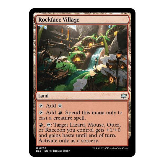 Rockface Village (BLB) #259 Uncommon (Foil Lightly Played) Bloomburrow Magic: The Gathering: 2024