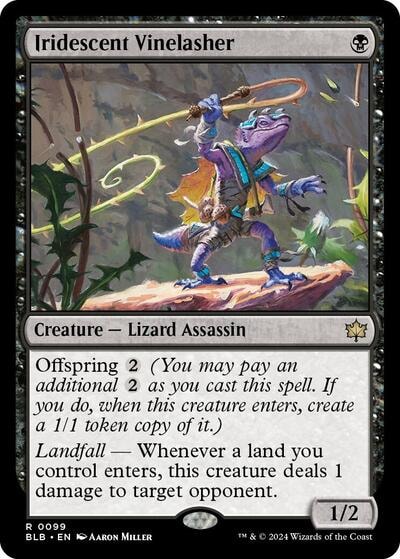 Iridescent Vinelasher (BLB) #99 Rare (Near Mint) Bloomburrow Magic: The Gathering: 2024