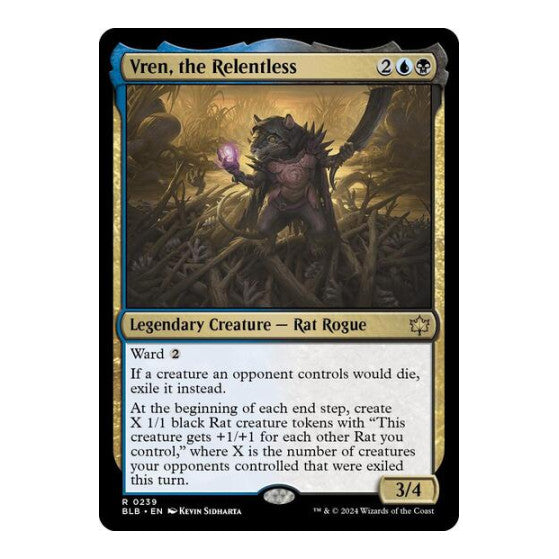 Vren the Relentless (BLB) #239 Rare (Lightly Played) Bloomburrow Magic: The Gathering: 2024