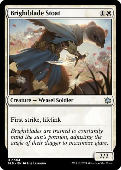 Brightblade Stoat (BLB) #4 Uncommon (Lightly Played) Bloomburrow Magic: The Gathering: 2024
