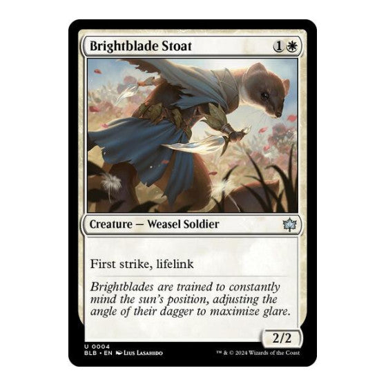 Brightblade Stoat (BLB) #4 Uncommon (Lightly Played) Bloomburrow Magic: The Gathering: 2024
