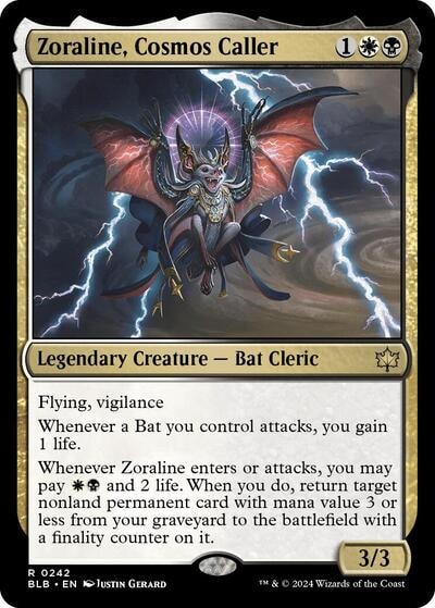 Zoraline Cosmos Caller (BLB) #242 Rare (Lightly Played) Bloomburrow Magic: The Gathering: 2024