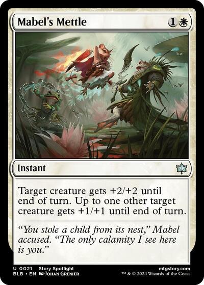 Mabels Mettle (BLB) #21 Uncommon (Lightly Played) Bloomburrow Magic: The Gathering: 2024